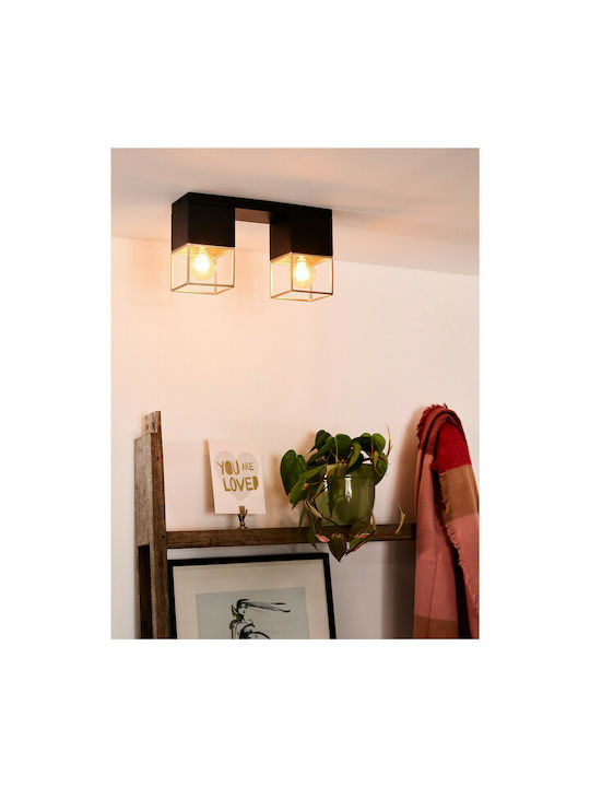 Lucide Lightning Rixt Ceiling Mount Light 32cm Black with Socket E27