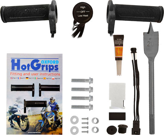 Oxford Heated Motorcycle Grips Hotgrips Essential Scooter in Black Colour