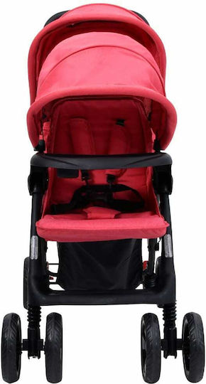 vidaXL Verstellbar Doppelter Kinderwagen Geeignet für Neugeborene Rot