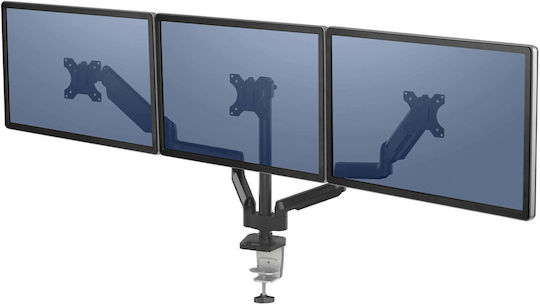 Fellowes Platinum Desktop Stand for 3 Monitors up to 27" with Arm