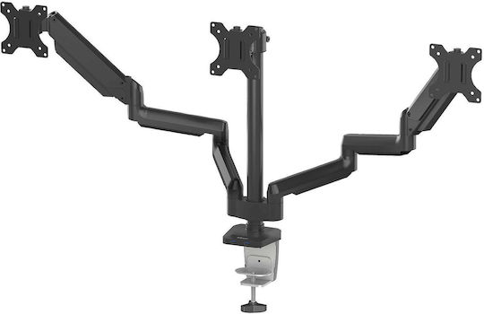 Fellowes Platinum Desktop Stand for 3 Monitors up to 27" with Arm