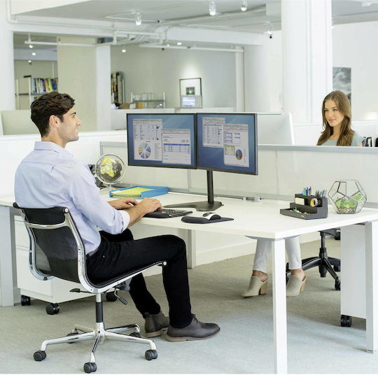 Fellowes Professional Desktop Stand for 2 Monitors up to 30" with Arm