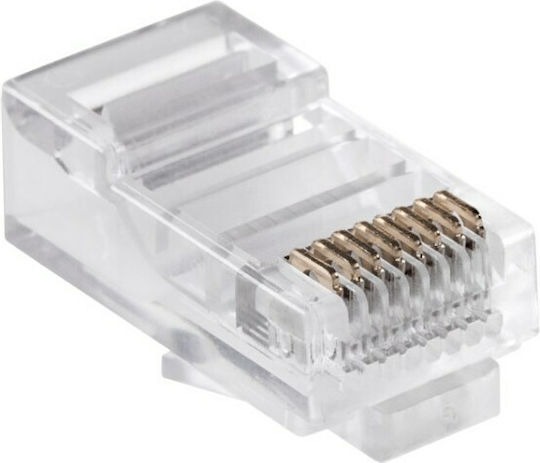 Βύσμα RJ-45 male Cat5e Διάφανο 16210