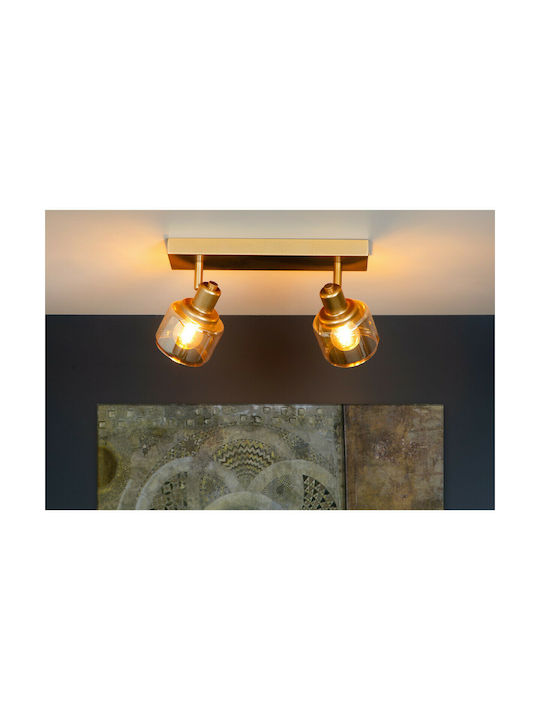 Lucide Lightning Bjorn Double Spot in Gold Color