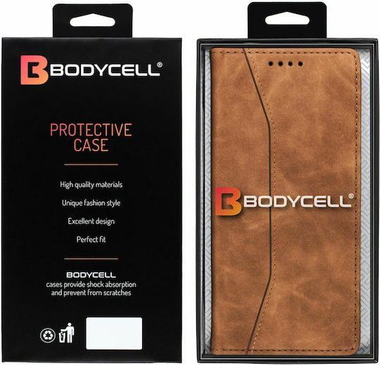 Bodycell PU Leather Wallet Δερματίνης Καφέ (Poco F3 / Mi 11i)