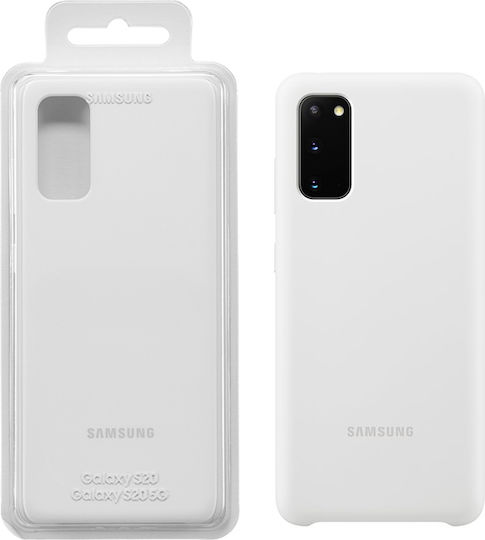 Samsung Silicone Cover Λευκό (Galaxy S20)