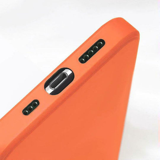 Hurtel Card Case Umschlag Rückseite Silikon mit Kartenhalter Orange (iPhone 12 / 12 Pro)