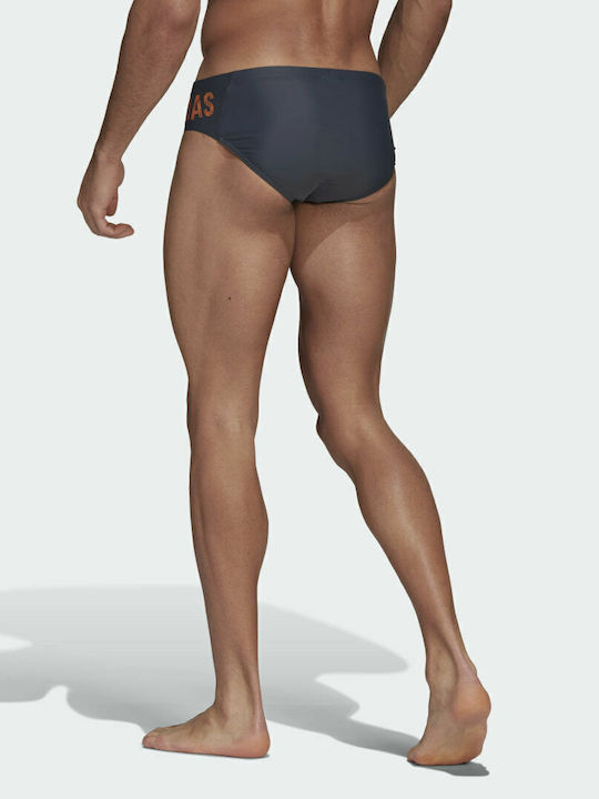 adidas Wording Men's Swimwear Slip Grey Six