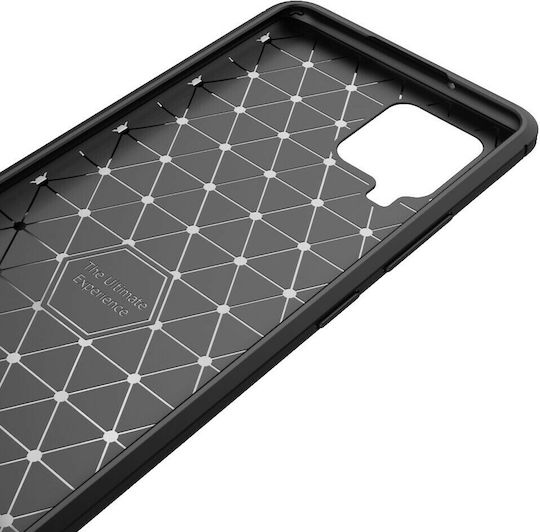 Carbon Umschlag Rückseite Silikon Schwarz (Galaxy A42)