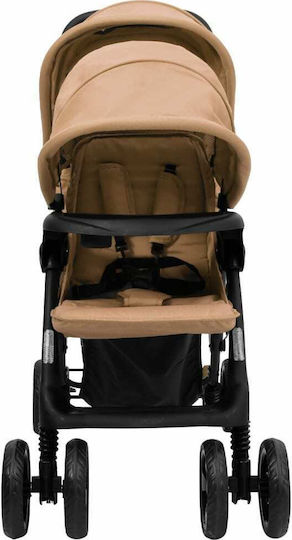 vidaXL Double Stroller Suitable for Newborn Taupe
