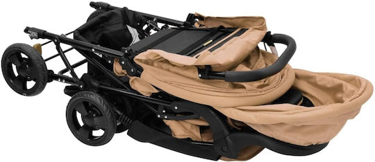 vidaXL Double Stroller Suitable for Newborn Taupe