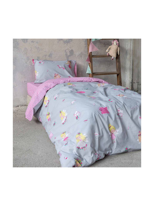 Nima Kids Quilt Single Fairy Tailor Gray 160x240cm