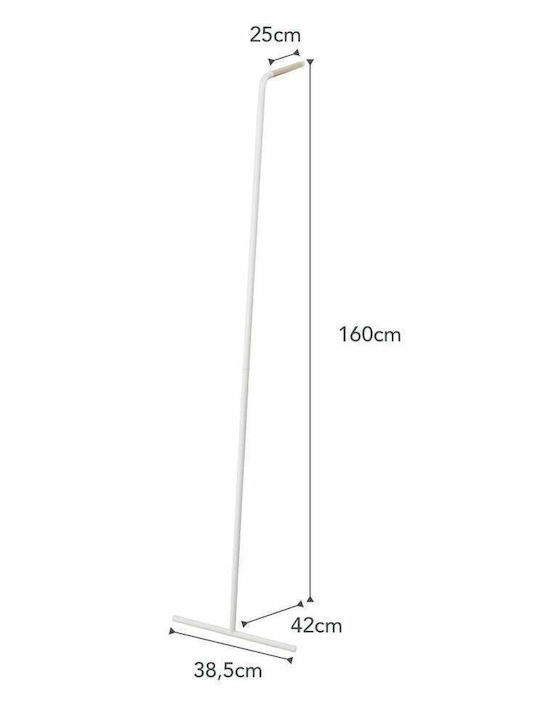 Yamazaki Tower Slim Επιτοίχιος Καλόγερος Μεταλλικός Λευκός 38.5x42x160cm