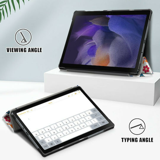 Flip Cover Fluturi și Flori (Galaxy Tab A7 Lite)