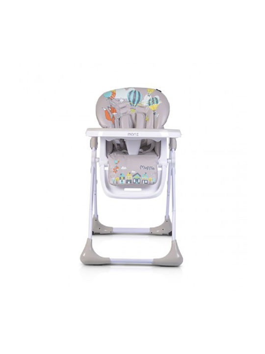 Cangaroo Muffin Klappbarer Baby Hochstuhl mit Höhenverstellbar Grau