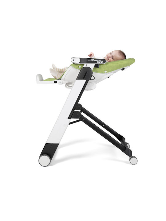 Peg Perego Siesta Follow Me Scaun Înalt De Masă Bebe Pliabil Cu Înălțime Reglabilă Portocaliu Wonder