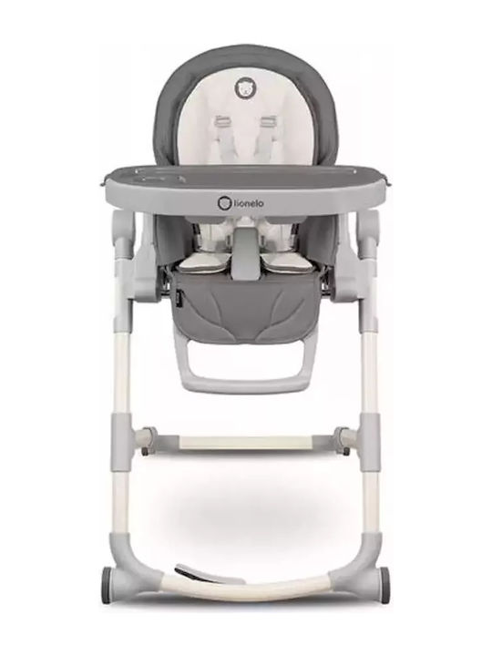 Lionelo Cora Foldable Highchair with Metal Frame & Leatherette Seat Gray