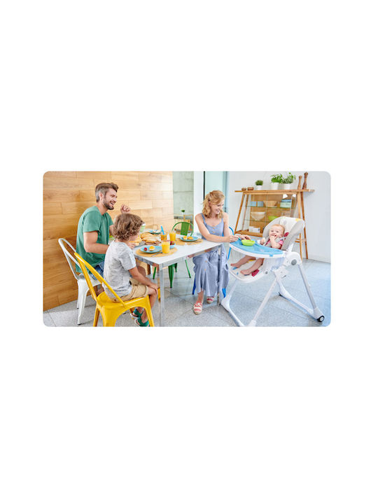 Kinderkraft Yummy Scaun Înalt De Masă Bebe Pliabil Cu Înălțime Reglabilă Multicolor