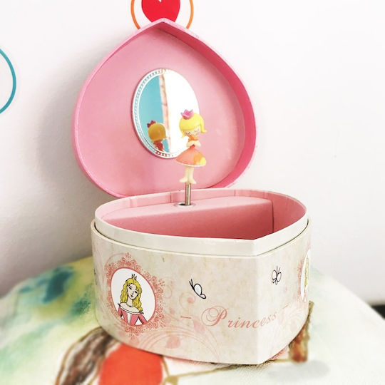 SP Souliotis Kinder-Schmuckkästchen Herz aus Holz Rosa