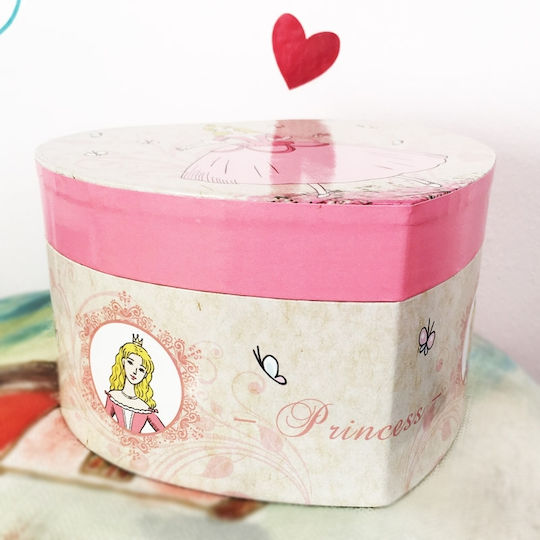 SP Souliotis Kinder-Schmuckkästchen Herz aus Holz Rosa