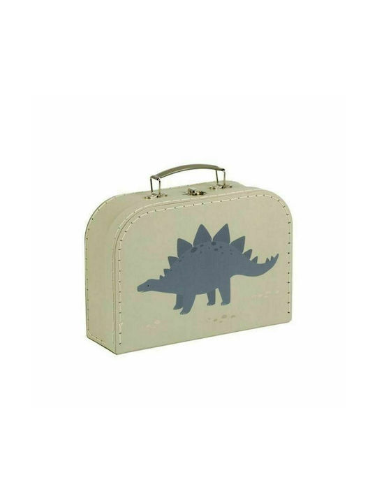 A Little Lovely Company Decorative Suitcase Dinosaurs Made of Wood 2 Pieces Green