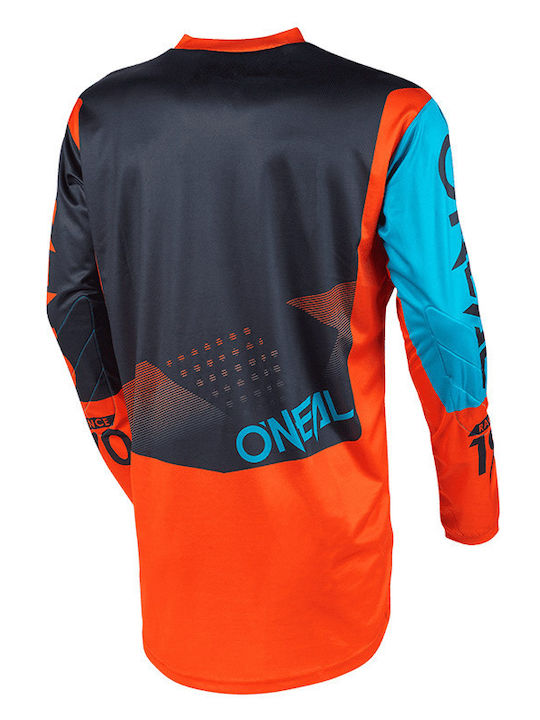 O'neal MX Element Factor Pentru bărbați Tricou Motocross Mânecă lungă Grey/Orange/Blue