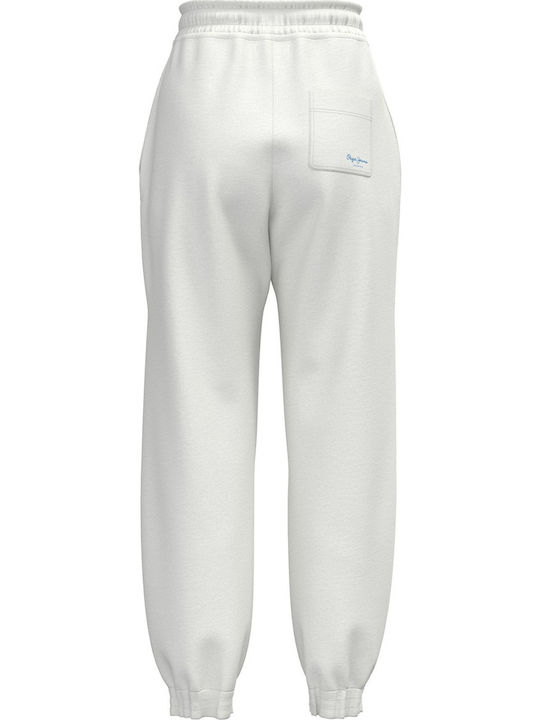 Audrey High Waist Sweatpants Jogger White