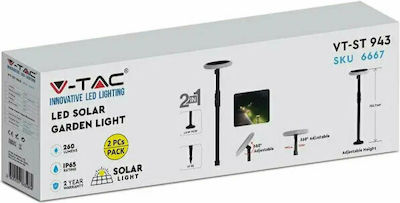 V-TAC Set 2 Solarleuchten 3W 260lm Natürliches Weiß 4000K mit Fotodetektor IP65