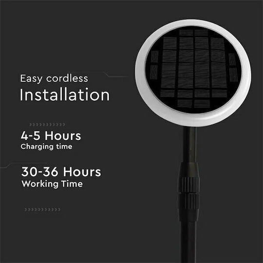 V-TAC VT-943 Set of 2 Stake Solar Lights 3W 260lm Natural White 4000K with Photocell IP65