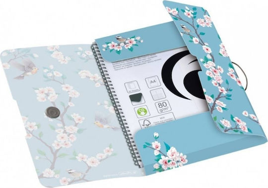 Pelikan Folder with Rubber Band and Ears for Paper A4 Multicolour Ladylike Flowers