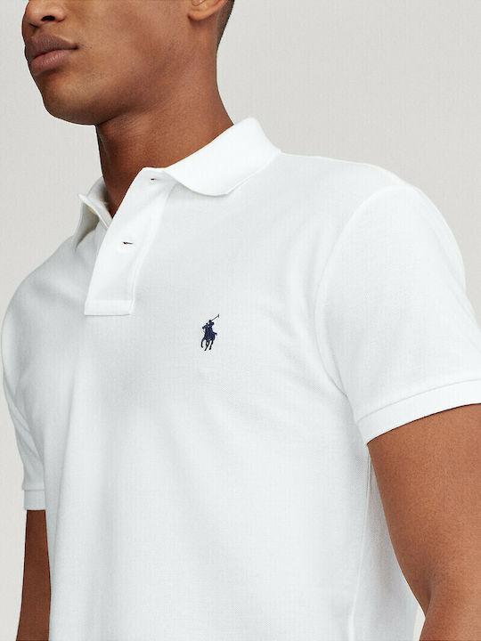 Polo Bluza Tricou Cu Mânecă Scurtă Albă
