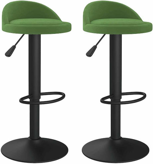 Scaune Bar cu Înălțime Reglabilă Verde închis 2buc 36x38x72-94buc