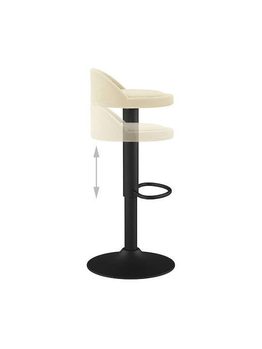 Hocker Bar mit Höhenverstellbar Cream 2Stück 36x38x72-94cm