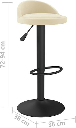 Табуретка Бар с регулируема височина Крем 2бр 36x38x72-94см