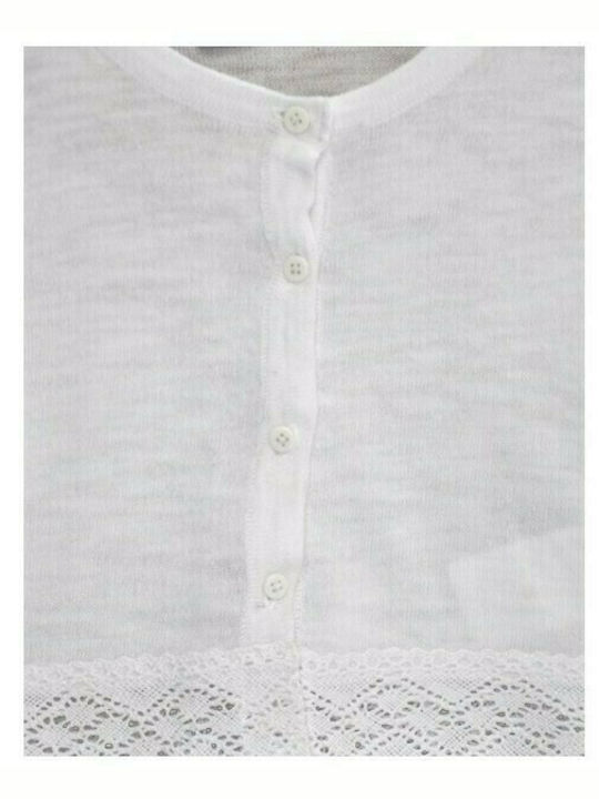 Losan Girls Knitted Cardigan with Buttons White