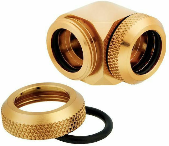 Corsair Hydro X Series XF Hardline 90° 14mm OD Fitting Twin Pack Fittings Χρυσό
