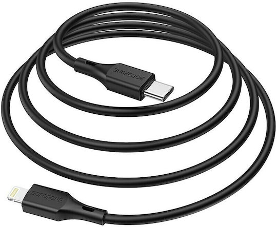 Borofone BX49 Cool Редовна USB-C към Lightning кабел 20W Черен 1м (40229)