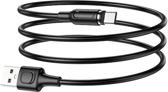 Borofone BX41 Magnetic USB 2.0 Cable USB-C male - USB-A Μαύρο 1m