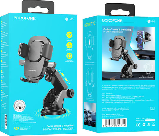 Borofone BH60 Car Mobile Mount with Adjustable Hooks Black