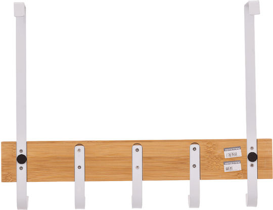 5Five Κρεμάστρα Πόρτας F-V Natureo 5 Θέσεων Μεταλλική 40x2x29.8εκ.