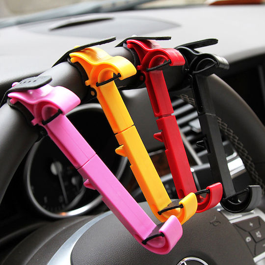 Autoline Wheel Holder Pink Поставка за Мобилен Телефон за Кола с регулируеми куки Розов 9990000007394