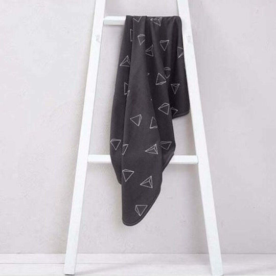 Minene Decke Wickeltücher für Kinderzimmer Triangles Waffel Gray 75x100cm