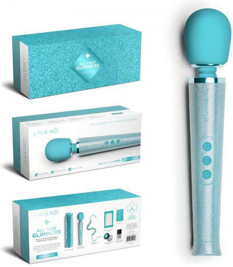 Le Wand All That Glimmers Vibrator Massage 25.4cm Blue
