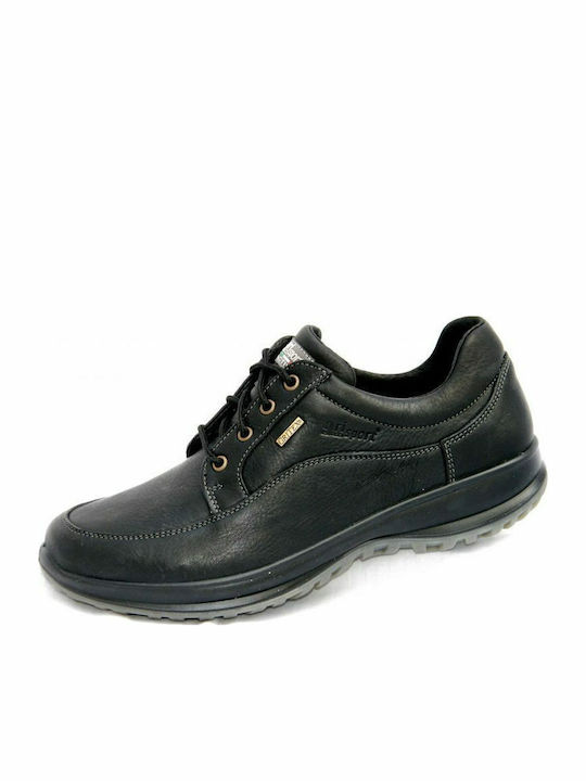 Leder Herren Freizeitschuhe Anatomisch Schwarz