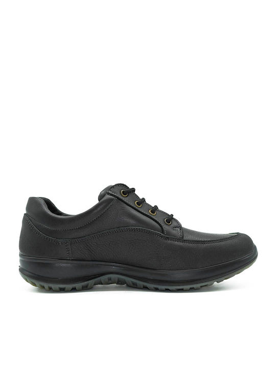 Leder Herren Freizeitschuhe Anatomisch Schwarz