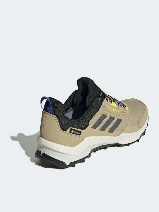 adidas Terrex AX4 Pantofi De Drumeție Pentru Bărbați Impermeabili Cu Membrana Gore-Tex Bej Ton / Gri Cinci / Galben Acid