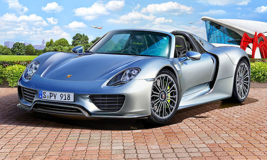 Revell Porsche 918 Spyder Моделна Фигура Автомобил Сребрист 138 Части В Мащаб 1:24