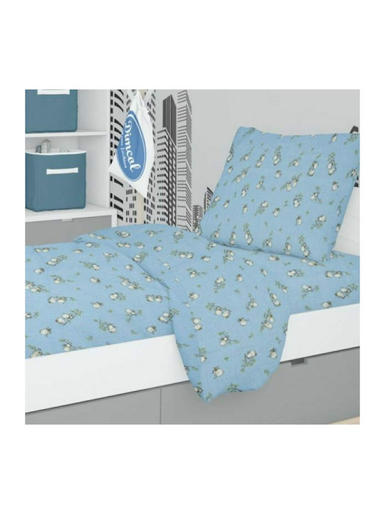 Dimcol Birds Παιδική Μαξιλαροθήκη από 100% Βαμβάκι 50x70εκ. 14 Sky Blue