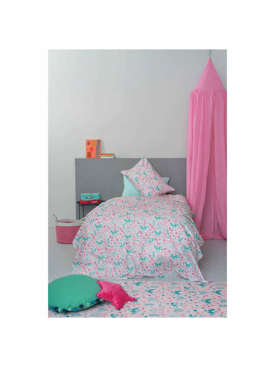 Palamaiki Față de pernă pentru copii din bumbac 100% 50x75cm Pink