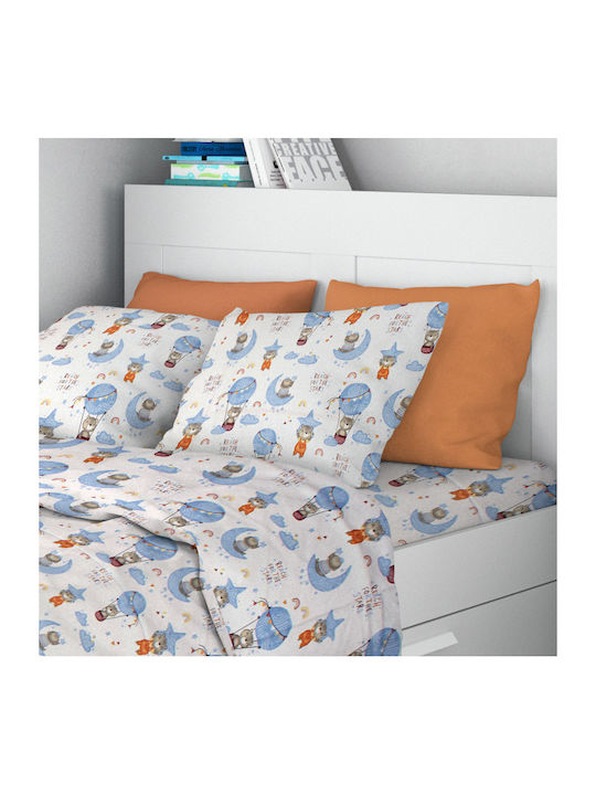 Dimcol Reach the Stars Kids Cotton Pillowcase 50x70cm 191 Sky Blue